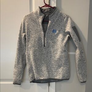 Antigua Women’s Heathered Gray Zip-Up Sweater